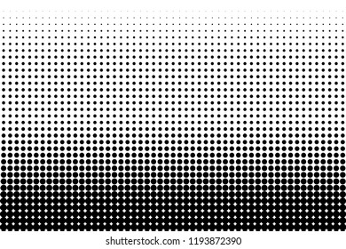 Abstract monochrome halftone pattern. Futuristic panel. Grunge dotted backdrop with circles, dots, point. Design element for web banners, posters, cards, wallpapers, sites. Black and white color