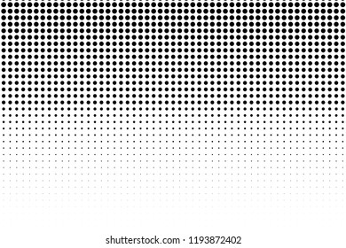 Abstract monochrome halftone pattern. Futuristic panel. Grunge dotted backdrop with circles, dots, point. Design element for web banners, posters, cards, wallpapers, sites. Black and white color