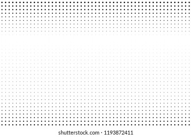 Abstract monochrome halftone pattern. Futuristic panel. Grunge dotted backdrop with circles, dots, point. Design element for web banners, posters, cards, wallpapers, sites. Black and white color