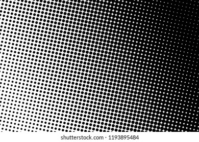 Abstract monochrome halftone pattern. Futuristic panel. Grunge dotted backdrop with circles, dots, point. Design element for web banners, posters, cards, wallpapers, sites. Black and white color