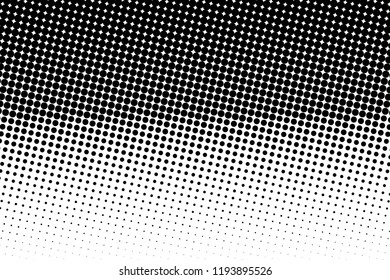 Abstract monochrome halftone pattern. Futuristic panel. Grunge dotted backdrop with circles, dots, point. Design element for web banners, posters, cards, wallpapers, sites. Black and white color