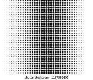Abstract monochrome halftone pattern. Futuristic panel. Grunge dotted backdrop with circles, dots, point. Design element for web banners, posters, cards, wallpapers, sites. Black and white color
