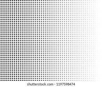 Abstract monochrome halftone pattern. Futuristic panel. Grunge dotted backdrop with circles, dots, point. Design element for web banners, posters, cards, wallpapers, sites. Black and white color