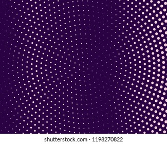 Abstract monochrome halftone pattern. Futuristic panel. Grunge dotted backdrop with circles, dots, point. Design element for web banners, posters, cards, wallpapers, sites. Pink and violet color