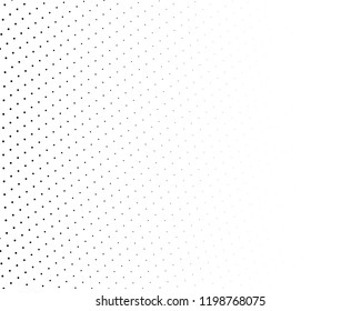 Abstract monochrome halftone pattern. Futuristic panel. Grunge dotted backdrop with circles, dots, point. Design element for web banners, posters, cards, wallpapers, sites. Black and white color