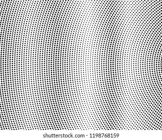 Abstract monochrome halftone pattern. Futuristic panel. Grunge dotted backdrop with circles, dots, point. Design element for web banners, posters, cards, wallpapers, sites. Black and white color
