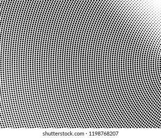 Abstract monochrome halftone pattern. Futuristic panel. Grunge dotted backdrop with circles, dots, point. Design element for web banners, posters, cards, wallpapers, sites. Black and white color
