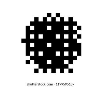 Abstract monochrome halftone pattern. Futuristic panel. Gunge dotted backdrop with circles, dots, point. Design element for web banners, posters, cards, wallpapers, sites. Black and white color 