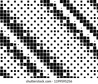 Abstract monochrome halftone pattern. Futuristic panel. Gunge dotted backdrop with circles, dots, point. Design element for web banners, posters, cards, wallpapers, sites. Black and white color 