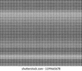 Abstract monochrome halftone pattern. Futuristic panel. Grunge dotted backdrop with circles, dots, point. Design element for web banners, posters, cards, wallpapers, sites. Black and white color