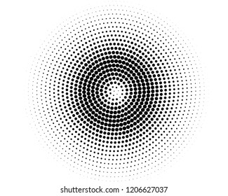 Abstract monochrome halftone pattern. Futuristic panel. Grunge dotted backdrop with circles, dots, point. Design element for web banners, posters, cards, wallpapers, sites. Black and white color