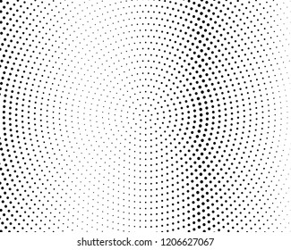 Abstract monochrome halftone pattern. Futuristic panel. Grunge dotted backdrop with circles, dots, point. Design element for web banners, posters, cards, wallpapers, sites. Black and white color