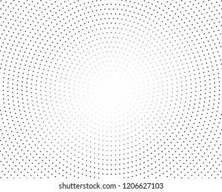 Abstract monochrome halftone pattern. Futuristic panel. Grunge dotted backdrop with circles, dots, point. Design element for web banners, posters, cards, wallpapers, sites. Black and white color
