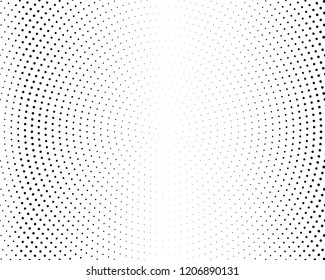 Abstract monochrome halftone pattern. Futuristic panel. Grunge dotted backdrop with circles, dots, point. Design element for web banners, posters, cards, wallpapers, sites. Black and white color