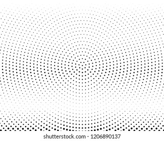 Abstract monochrome halftone pattern. Futuristic panel. Grunge dotted backdrop with circles, dots, point. Design element for web banners, posters, cards, wallpapers, sites. Black and white color