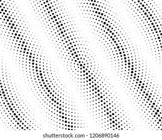 Abstract monochrome halftone pattern. Futuristic panel. Grunge dotted backdrop with circles, dots, point. Design element for web banners, posters, cards, wallpapers, sites. Black and white color