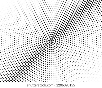 Abstract monochrome halftone pattern. Futuristic panel. Grunge dotted backdrop with circles, dots, point. Design element for web banners, posters, cards, wallpapers, sites. Black and white color