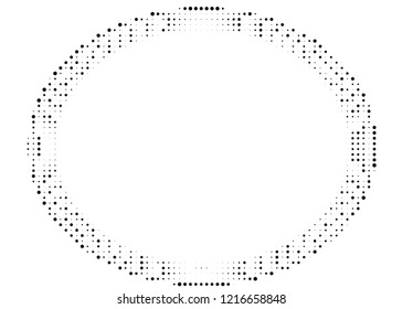 Abstract monochrome halftone pattern. Futuristic panel. Grunge dotted backdrop with circles, dots, point. Design element for web banners, posters, cards, wallpapers, sites. Black and white color