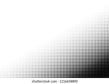 Abstract monochrome halftone pattern. Futuristic panel. Grunge dotted backdrop with circles, dots, point. Design element for web banners, posters, cards, wallpapers, sites. Black and white color