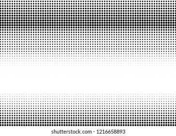 Abstract monochrome halftone pattern. Futuristic panel. Grunge dotted backdrop with circles, dots, point. Design element for web banners, posters, cards, wallpapers, sites. Black and white color