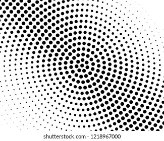 Abstract monochrome halftone pattern. Futuristic panel. Grunge dotted backdrop with circles, dots, point. Design element for web banners, posters, cards, wallpapers, sites. Black and white color
