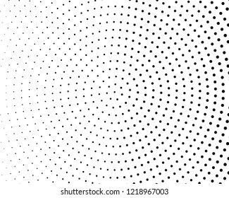 Abstract monochrome halftone pattern. Futuristic panel. Grunge dotted backdrop with circles, dots, point. Design element for web banners, posters, cards, wallpapers, sites. Black and white color