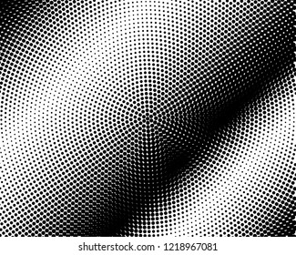 Abstract monochrome halftone pattern. Futuristic panel. Grunge dotted backdrop with circles, dots, point. Design element for web banners, posters, cards, wallpapers, sites. Black and white color