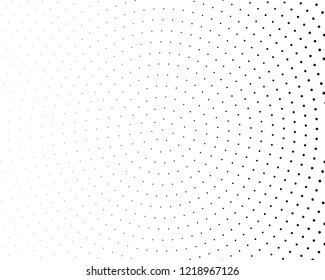 Abstract monochrome halftone pattern. Futuristic panel. Grunge dotted backdrop with circles, dots, point. Design element for web banners, posters, cards, wallpapers, sites. Black and white color