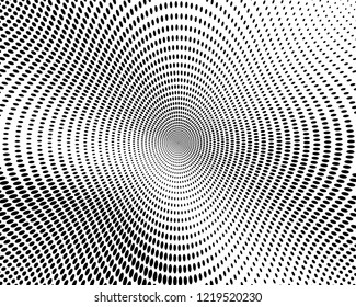 Abstract monochrome halftone pattern. Futuristic panel. Grunge dotted backdrop with circles, dots, point. Design element for web banners, posters, cards, wallpapers, sites. Black and white color