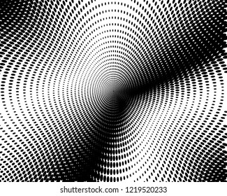 Abstract monochrome halftone pattern. Futuristic panel. Grunge dotted backdrop with circles, dots, point. Design element for web banners, posters, cards, wallpapers, sites. Black and white color