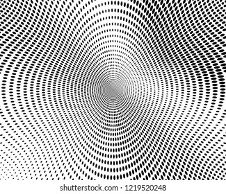 Abstract monochrome halftone pattern. Futuristic panel. Grunge dotted backdrop with circles, dots, point. Design element for web banners, posters, cards, wallpapers, sites. Black and white color