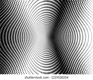 Abstract monochrome halftone pattern. Futuristic panel. Grunge dotted backdrop with circles, dots, point. Design element for web banners, posters, cards, wallpapers, sites. Black and white color