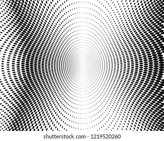 Abstract monochrome halftone pattern. Futuristic panel. Grunge dotted backdrop with circles, dots, point. Design element for web banners, posters, cards, wallpapers, sites. Black and white color