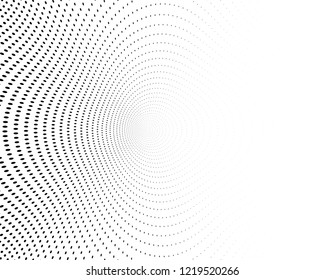 Abstract monochrome halftone pattern. Futuristic panel. Grunge dotted backdrop with circles, dots, point. Design element for web banners, posters, cards, wallpapers, sites. Black and white color