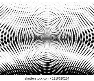 Abstract monochrome halftone pattern. Futuristic panel. Grunge dotted backdrop with circles, dots, point. Design element for web banners, posters, cards, wallpapers, sites. Black and white color