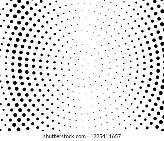 Abstract monochrome halftone pattern. Futuristic panel. Grunge dotted backdrop with circles, dots, point. Design element for web banners, posters, cards, wallpapers, sites. Black and white color
