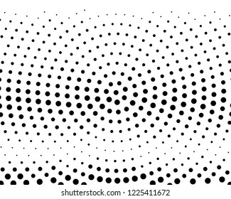 Abstract monochrome halftone pattern. Futuristic panel. Grunge dotted backdrop with circles, dots, point. Design element for web banners, posters, cards, wallpapers, sites. Black and white color