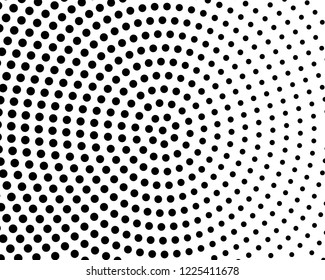 Abstract monochrome halftone pattern. Futuristic panel. Grunge dotted backdrop with circles, dots, point. Design element for web banners, posters, cards, wallpapers, sites. Black and white color