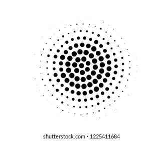 Abstract monochrome halftone pattern. Futuristic panel. Grunge dotted backdrop with circles, dots, point. Design element for web banners, posters, cards, wallpapers, sites. Black and white color