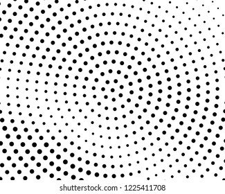 Abstract monochrome halftone pattern. Futuristic panel. Grunge dotted backdrop with circles, dots, point. Design element for web banners, posters, cards, wallpapers, sites. Black and white color