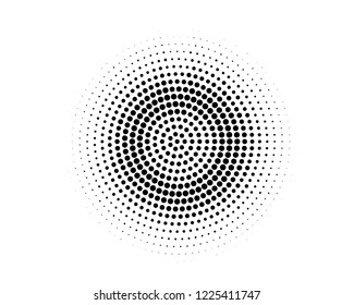 Abstract monochrome halftone pattern. Futuristic panel. Grunge dotted backdrop with circles, dots, point. Design element for web banners, posters, cards, wallpapers, sites. Black and white color