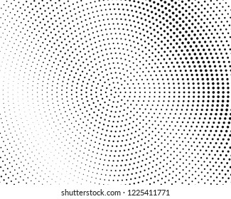 Abstract monochrome halftone pattern. Futuristic panel. Grunge dotted backdrop with circles, dots, point. Design element for web banners, posters, cards, wallpapers, sites. Black and white color