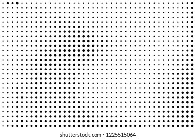 Abstract monochrome halftone pattern. Futuristic panel. Grunge dotted backdrop with circles, dots, point. Design element for web banners, posters, cards, wallpapers, sites. Black and white color