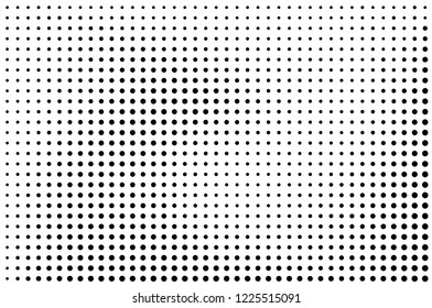 Abstract monochrome halftone pattern. Futuristic panel. Grunge dotted backdrop with circles, dots, point. Design element for web banners, posters, cards, wallpapers, sites. Black and white color
