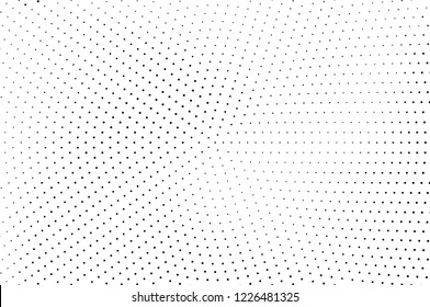Abstract monochrome halftone pattern. Futuristic panel. Grunge dotted backdrop with circles, dots, point. Design element for web banners, posters, cards, wallpapers, sites. Black and white color