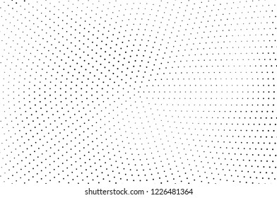Abstract monochrome halftone pattern. Futuristic panel. Grunge dotted backdrop with circles, dots, point. Design element for web banners, posters, cards, wallpapers, sites. Black and white color