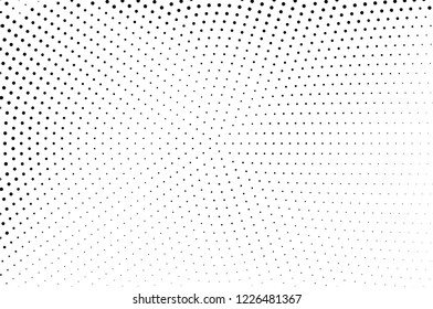Abstract monochrome halftone pattern. Futuristic panel. Grunge dotted backdrop with circles, dots, point. Design element for web banners, posters, cards, wallpapers, sites. Black and white color