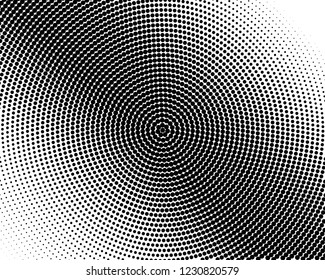 Abstract monochrome halftone pattern. Futuristic panel. Grunge dotted backdrop with circles, dots, point. Design element for web banners, posters, cards, wallpapers, sites. Black and white color