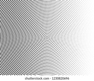 Abstract monochrome halftone pattern. Futuristic panel. Grunge dotted backdrop with circles, dots, point. Design element for web banners, posters, cards, wallpapers, sites. Black and white color