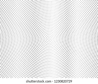 Abstract monochrome halftone pattern. Futuristic panel. Grunge dotted backdrop with circles, dots, point. Design element for web banners, posters, cards, wallpapers, sites. Black and white color